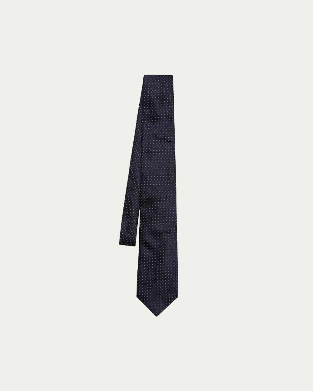 Emanuel Berg | Navy Blue Micro Dot Unlined Silk Tie