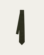 Ciemnozielony jedwabny krawat