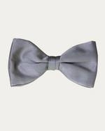Grey Silk Bow Tie
