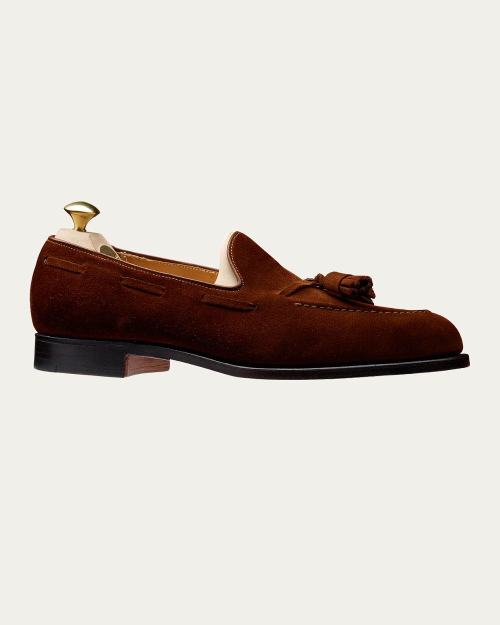 Crockett & Jones - Polo Brown Calf Suede Cavendish Tassel Loafers