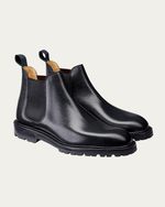 Czarne sztyblety Chelsea 11 ze skóry cielęcej