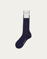 Navy Blue Cotton Socks