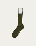 Olive Green Cotton Socks