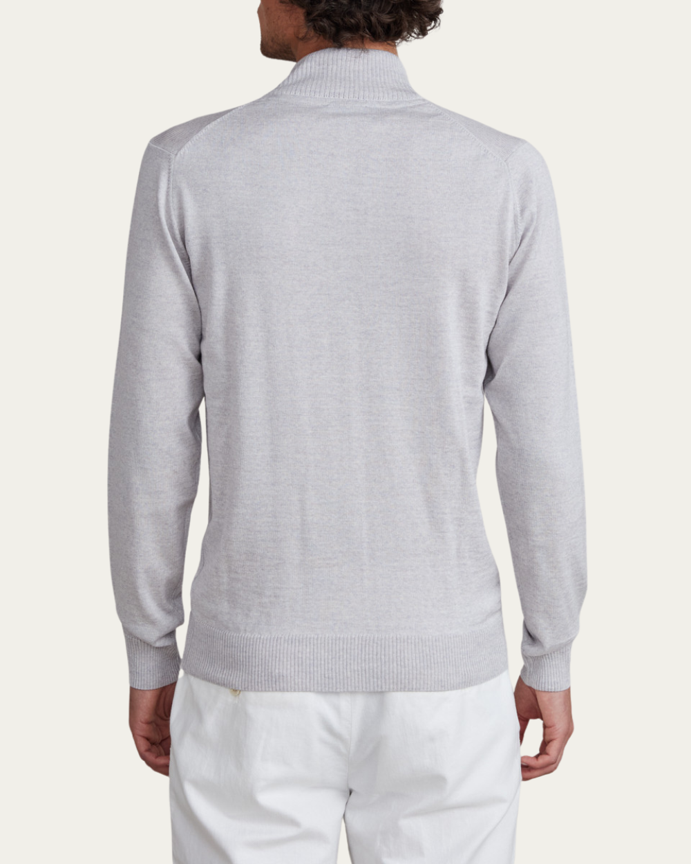 Emanuel Berg | Light Grey Zipped Cardigan