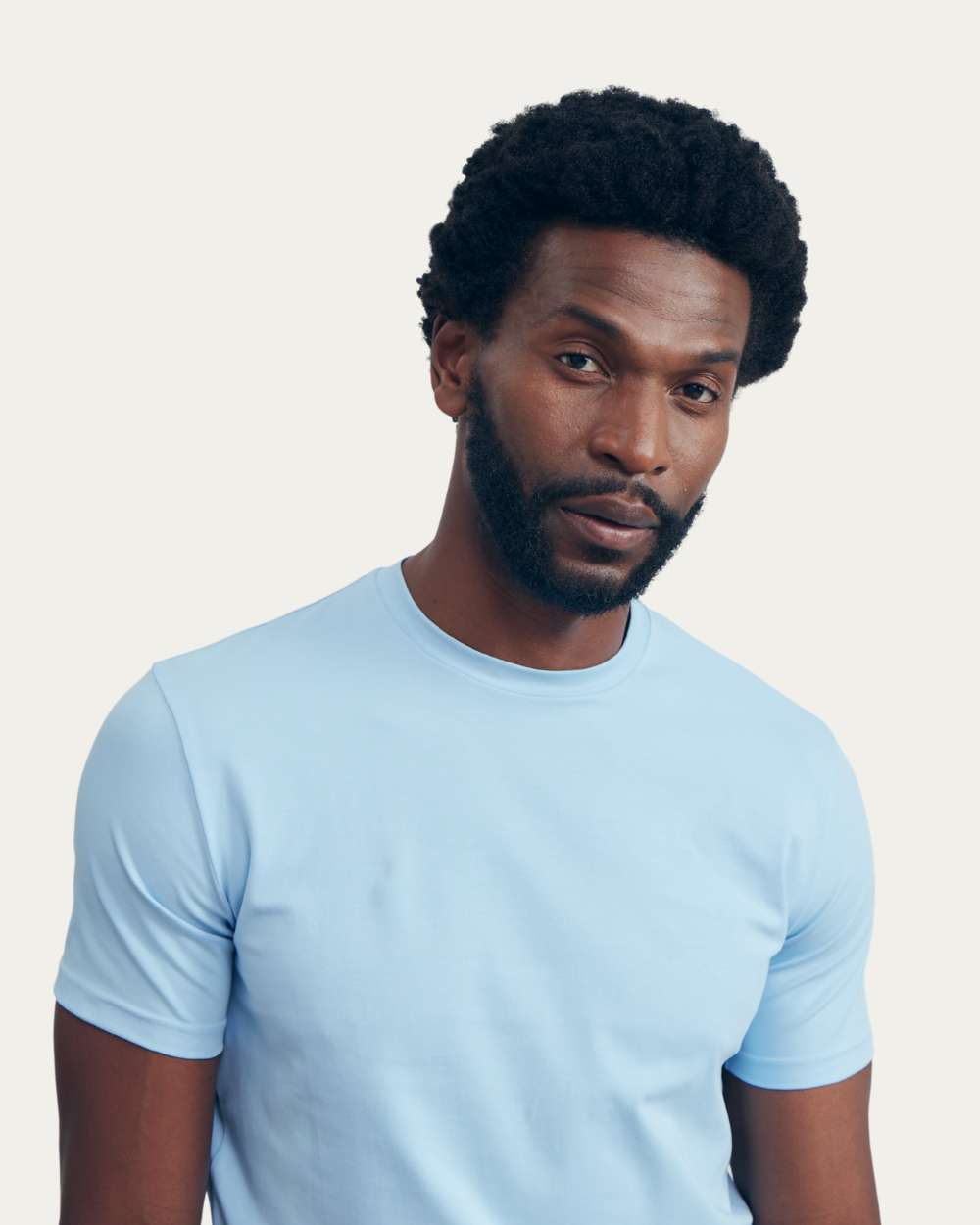Emanuel Berg | Light Blue 4Flex Cotton T-Shirt