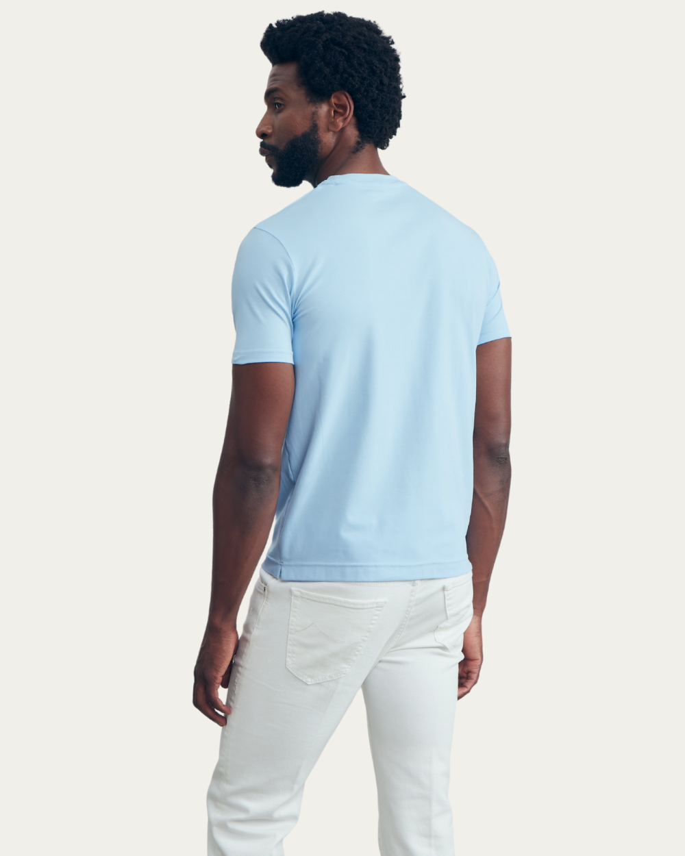 Emanuel Berg | Light Blue 4Flex Cotton T-Shirt