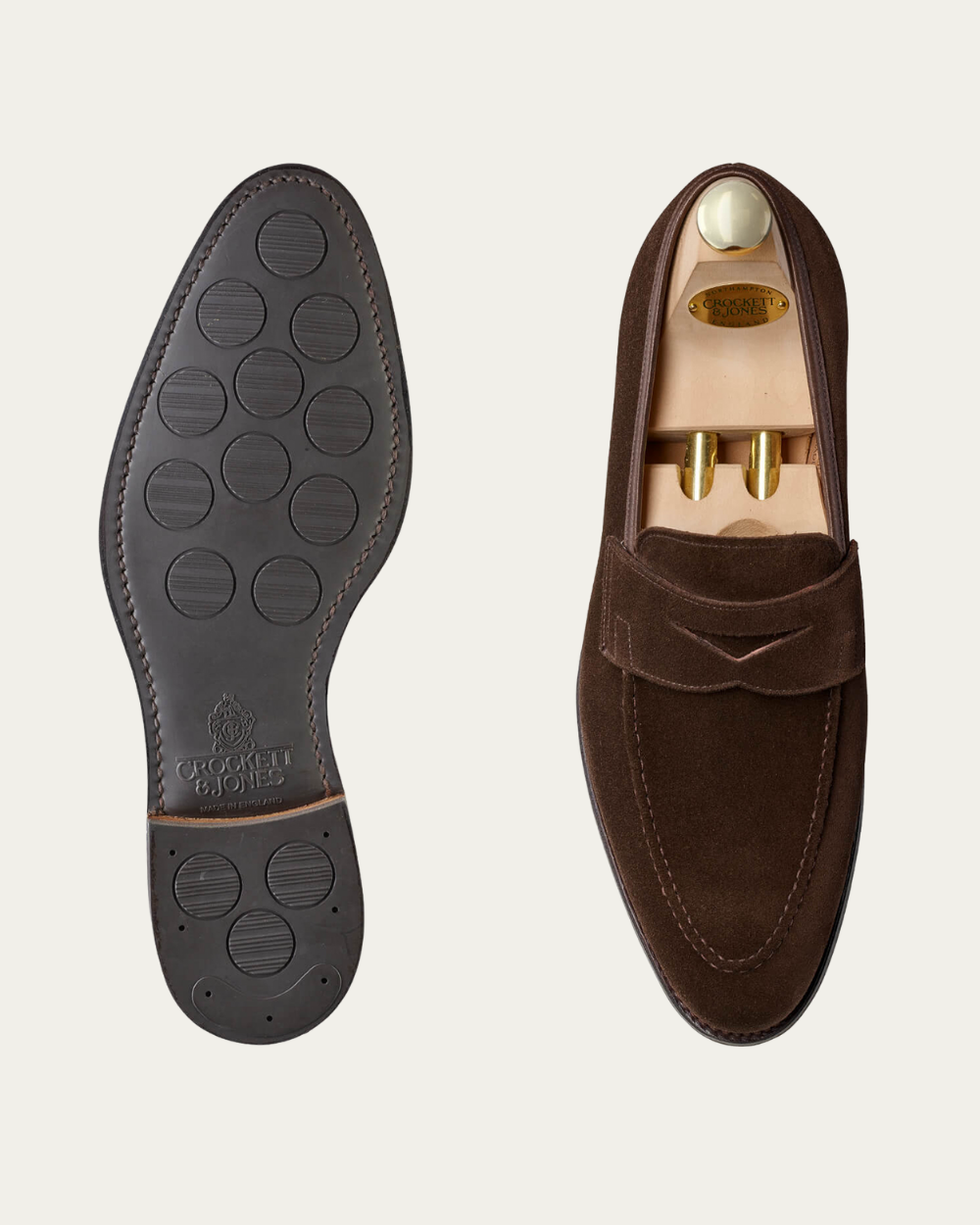 Crockett & Jones - Dark Brown Suede Sydney Loafers