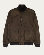 Valstarino Suede Jacket Olive Green Muschio