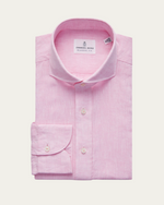 Różowa koszula lniana