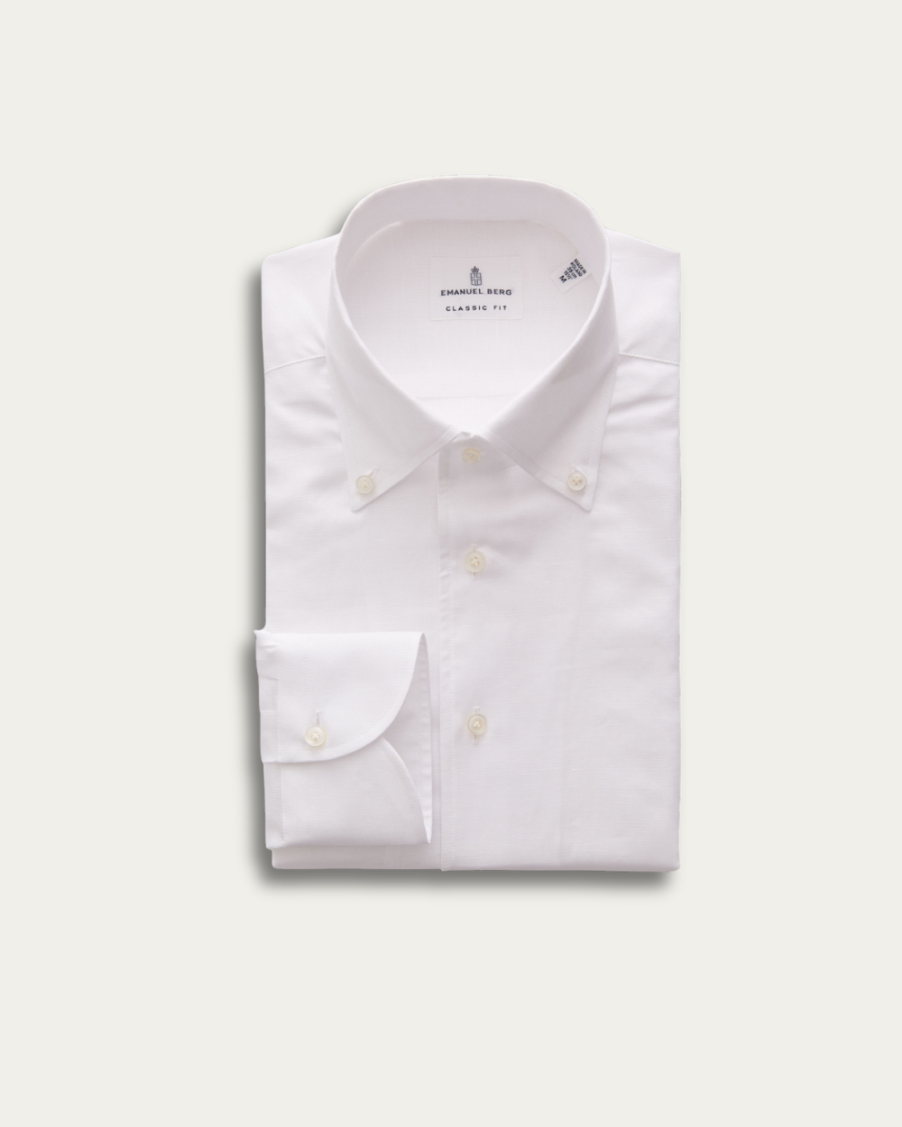 White Cotton and Linen Shirt | Emanuel Berg
