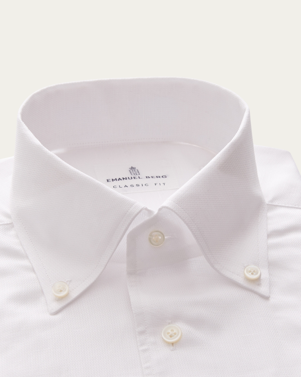 White Cotton and Linen Shirt | Emanuel Berg