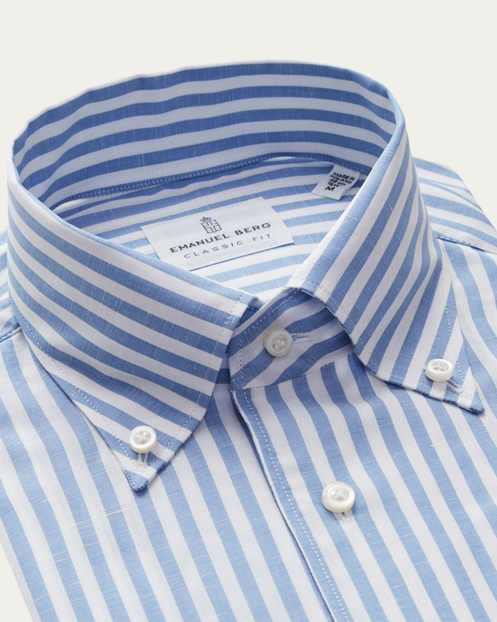 Emanuel Berg | Striped Cotton and Linen Shirt