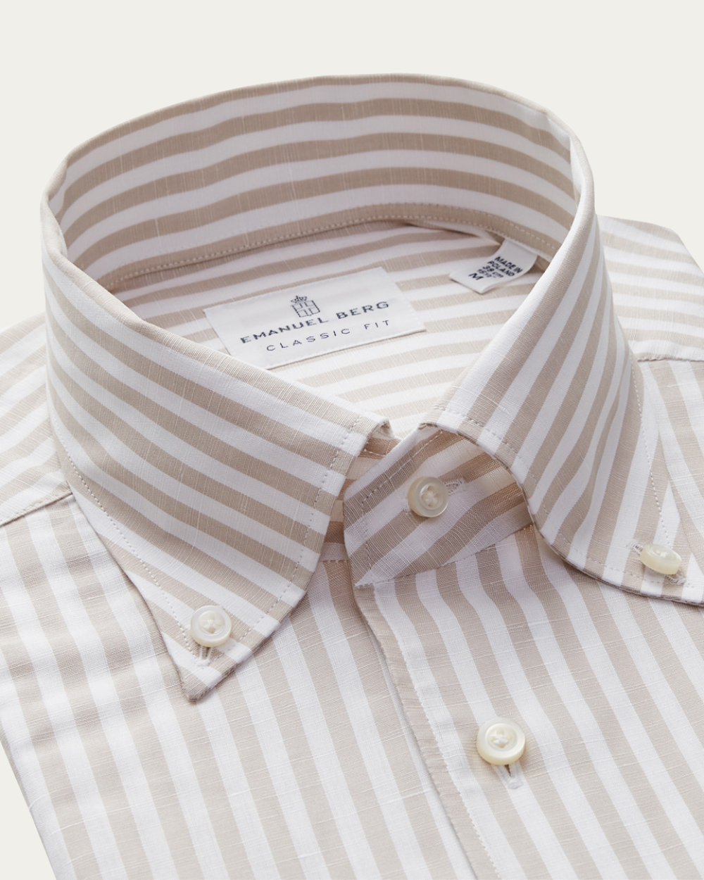Emanuel Berg | Striped Cotton and Linen Shirt