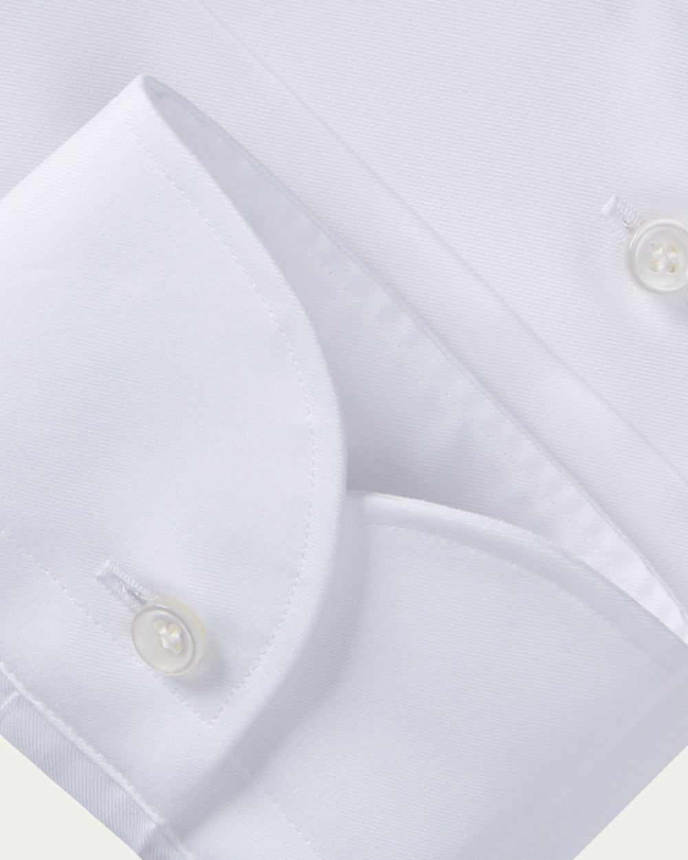White Wrinkle Resistant Twill Shirt - Cutaway Collar | Emanuel Berg
