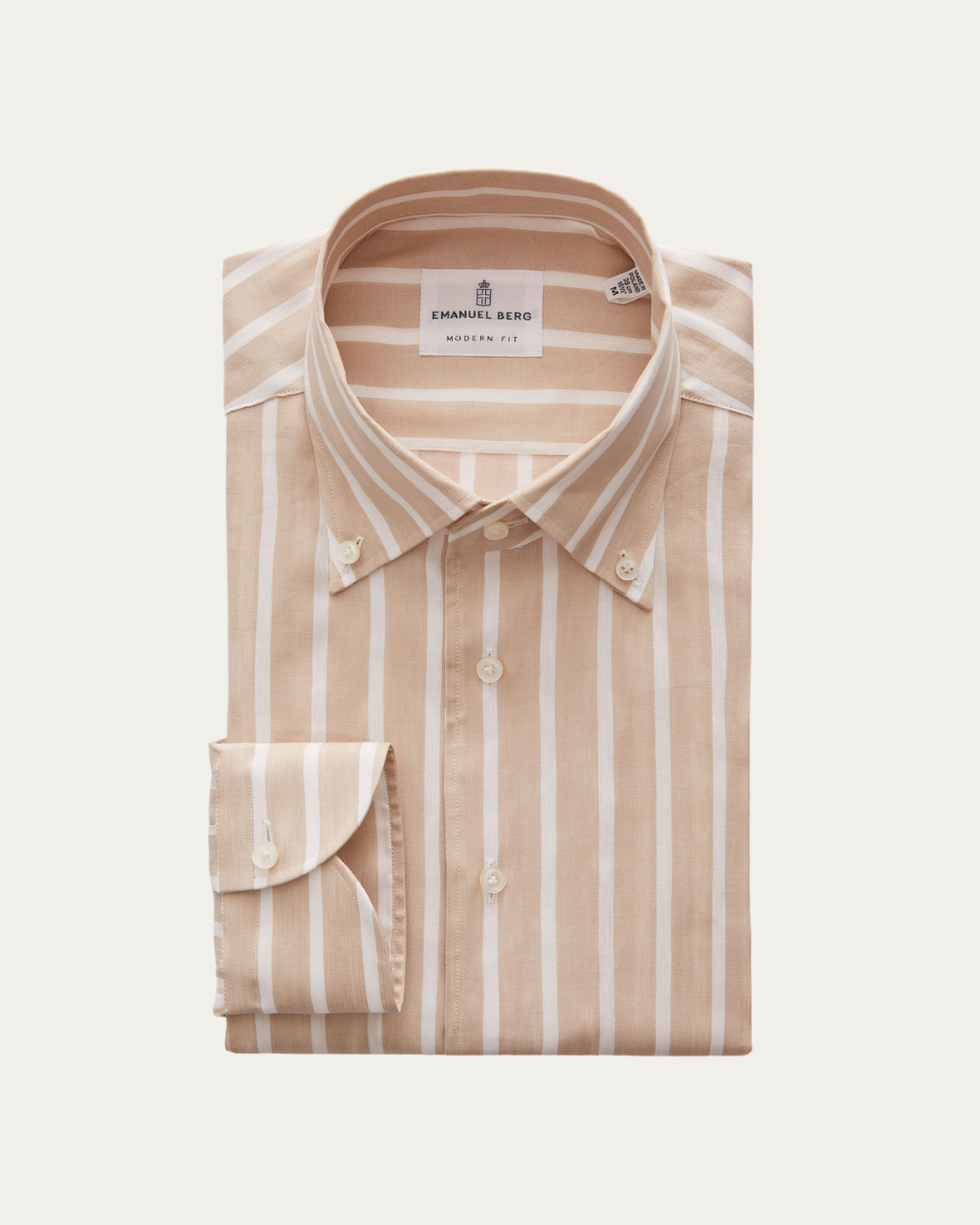Striped Cotton-Lyocell Blend Shirt | Emanuel Berg