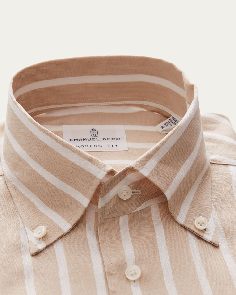 Striped Cotton-Lyocell Blend Shirt | Emanuel Berg