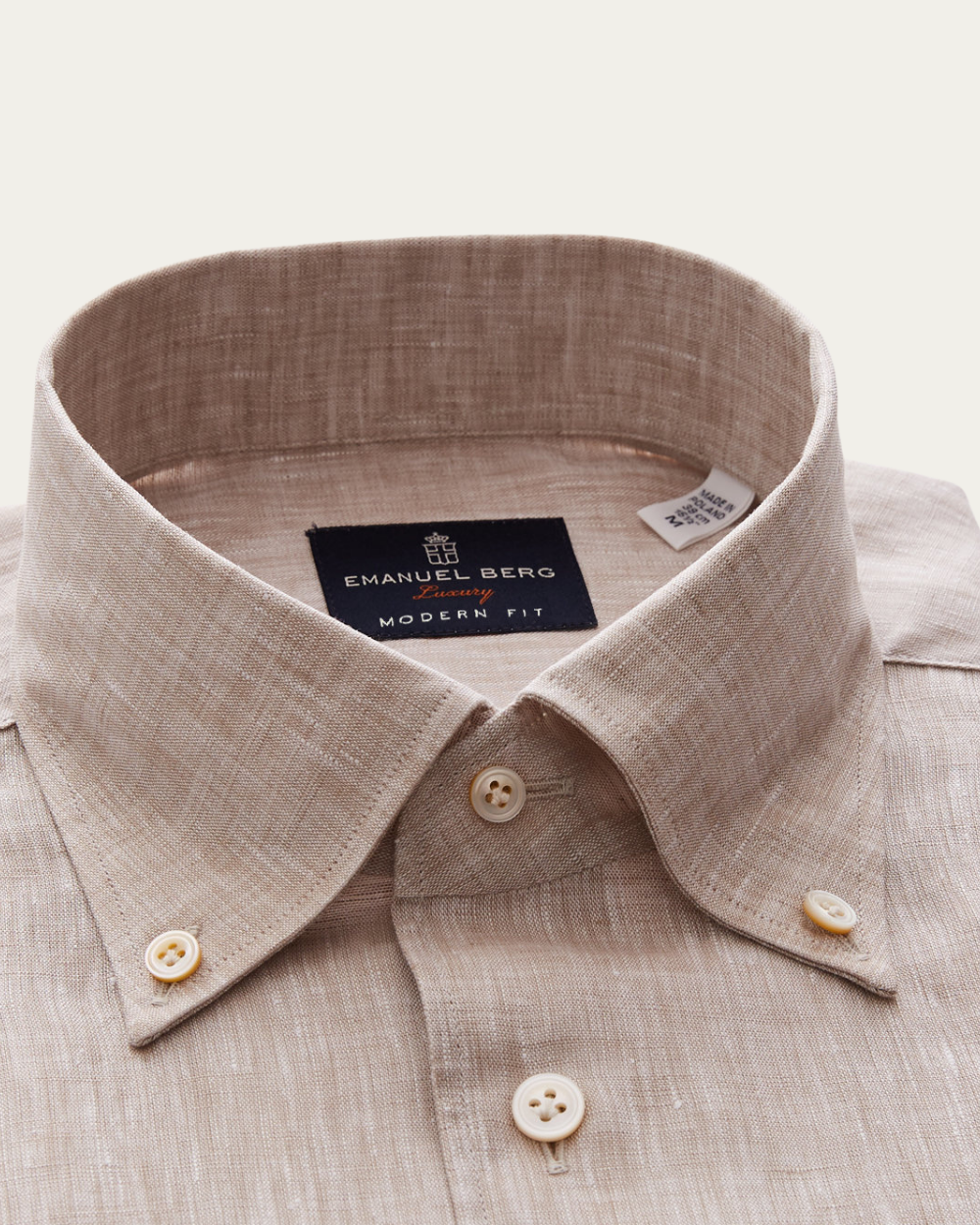 Emanuel Berg | Beige Linen Shirt