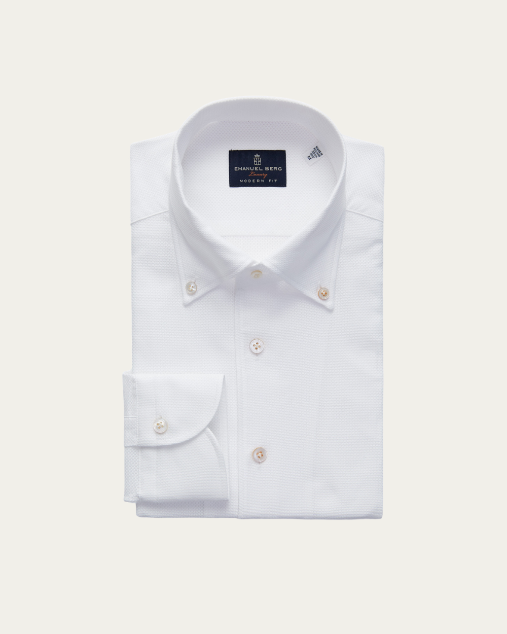 White Giro Inglese Button-Down Shirt | Emanuel Berg
