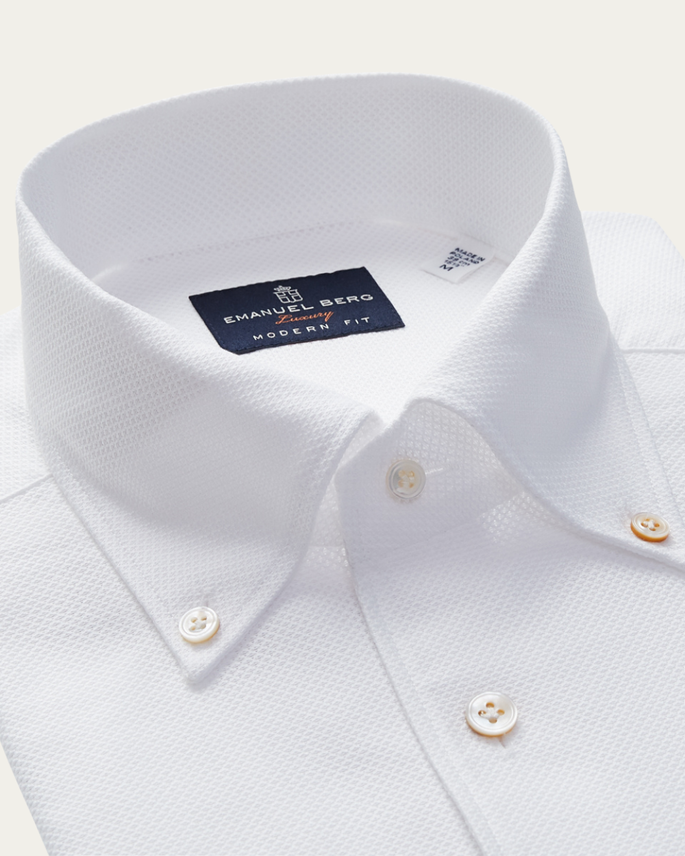 stafford white dress shirts Emanuel Berg | White Giro Inglese Button-Down Shirt