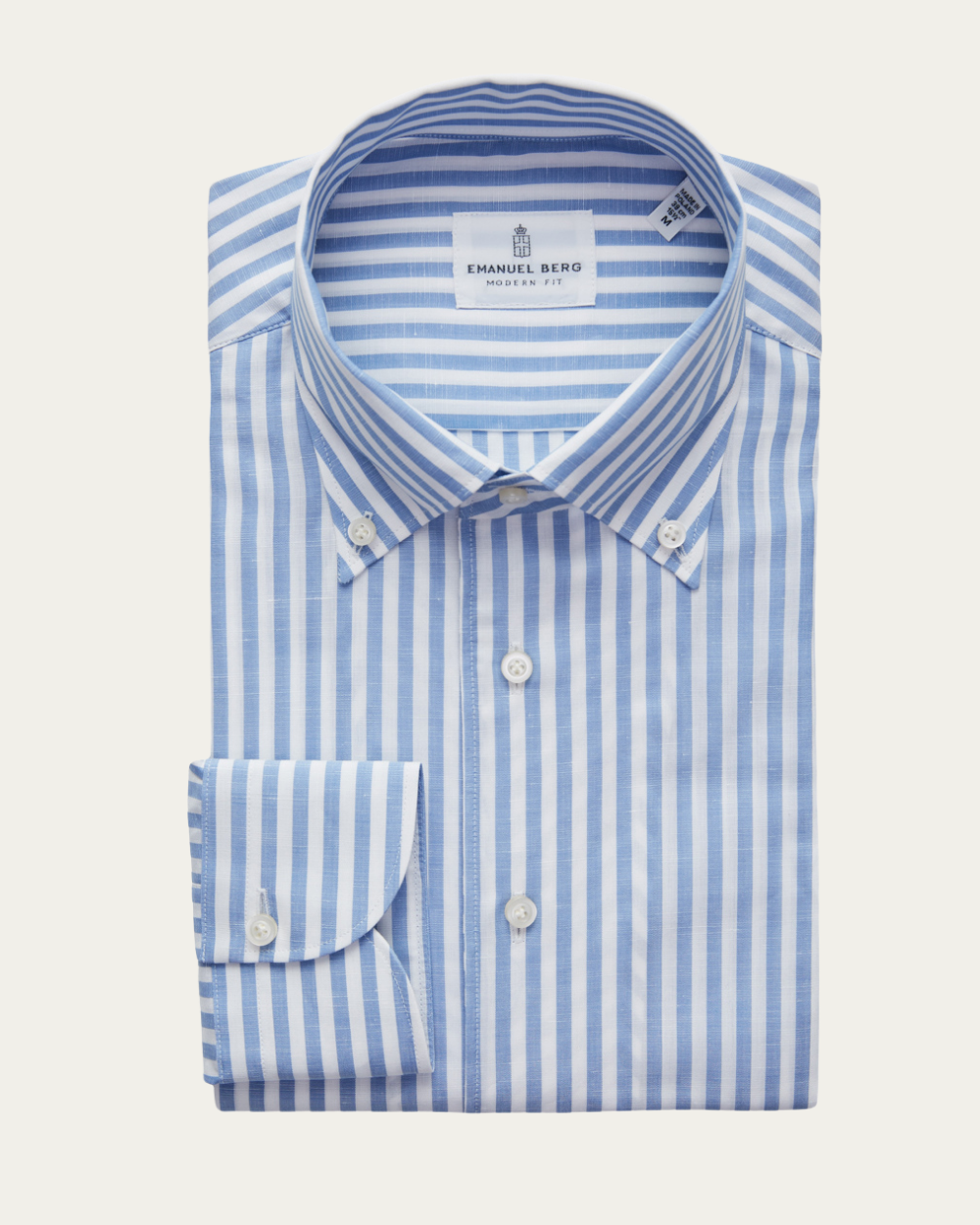 Emanuel Berg | Striped Cotton and Linen Shirt