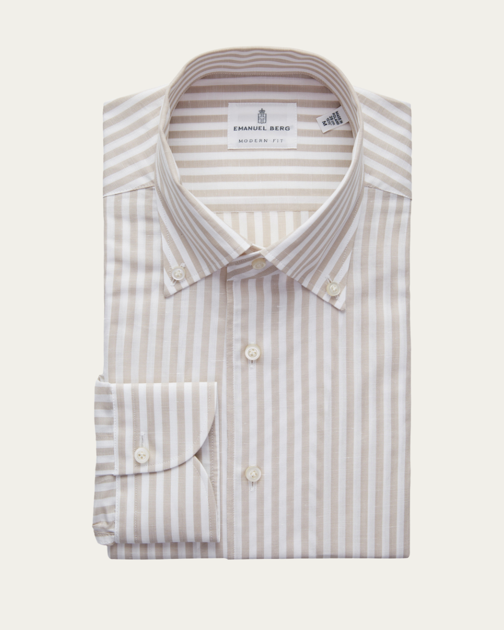 Emanuel Berg | Striped Cotton and Linen Shirt