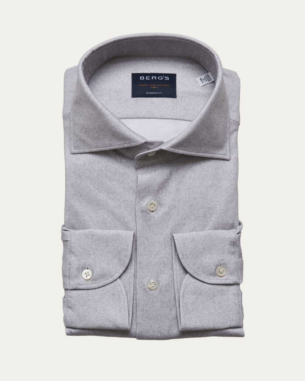 Grey 4Flex Cotton Shirt | BERG’S