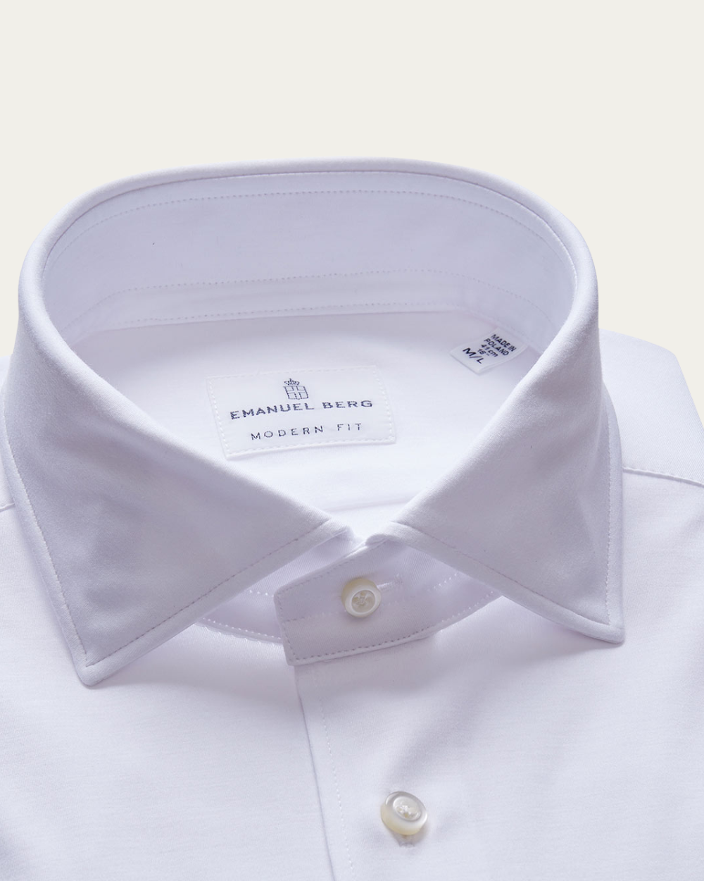 Emanuel Berg | White 4Flex Cotton Shirt