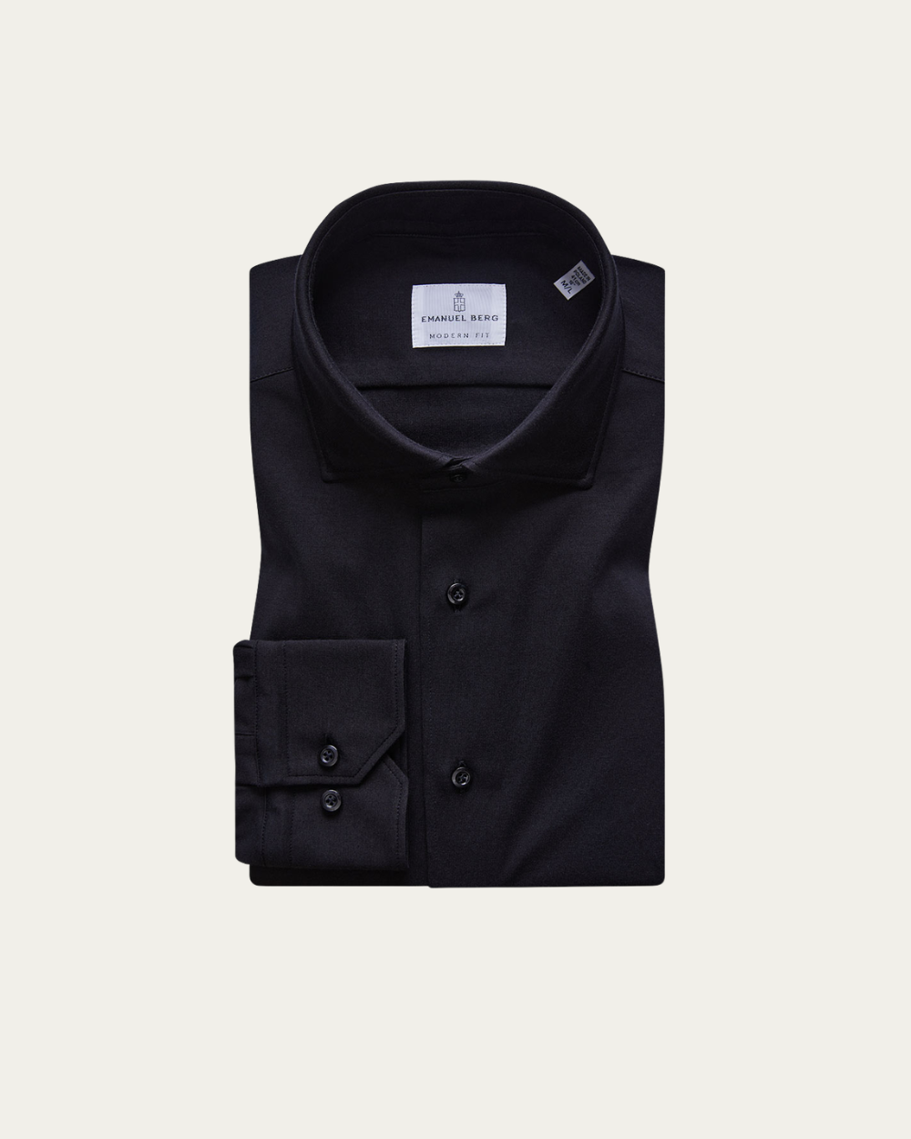 Black Albini® 4Flex Cotton Shirt | Emanuel Berg