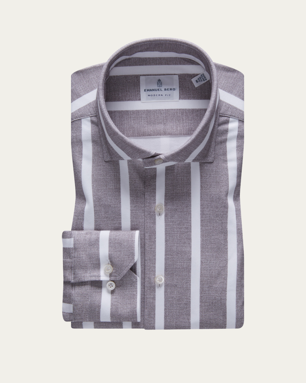 Emanuel Berg | Bold Striped 4Flex Cotton Shirt