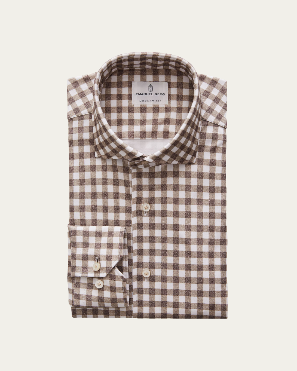 Emanuel Berg | Gingham 4Flex Cotton Shirt