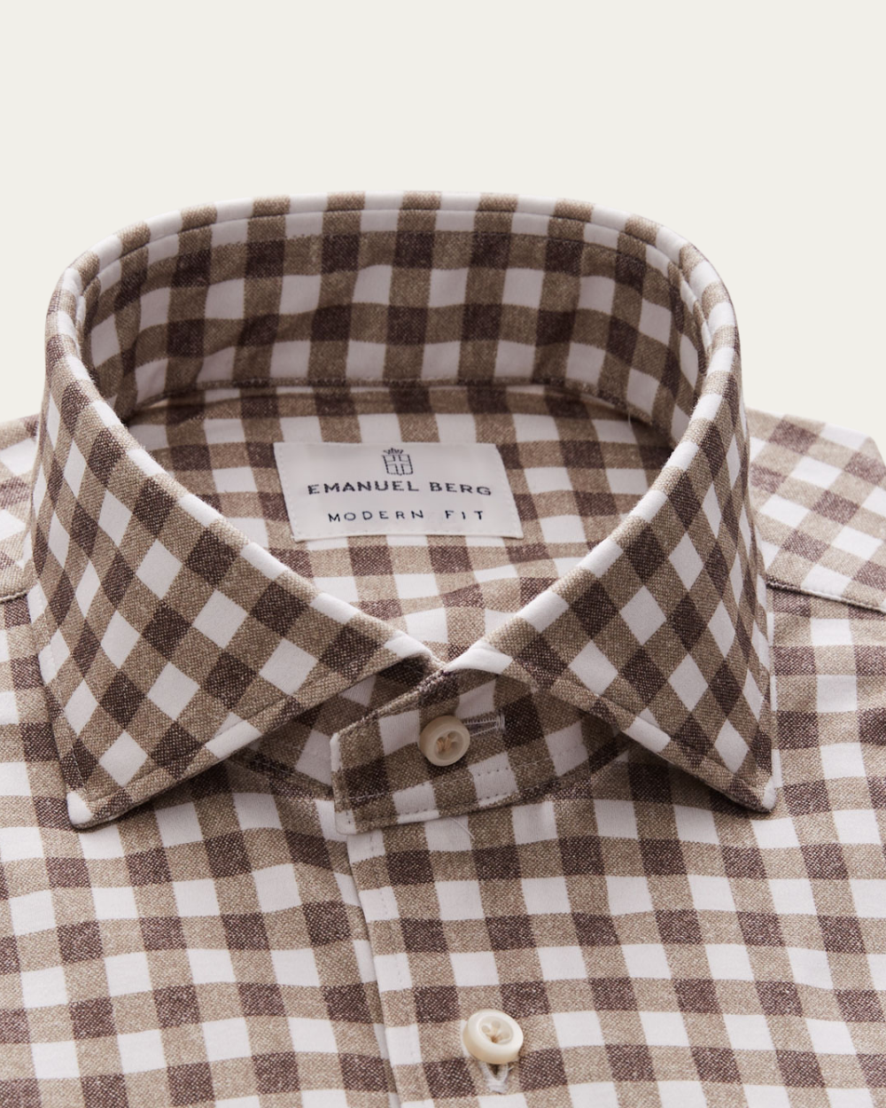 Emanuel Berg | Gingham 4Flex Cotton Shirt