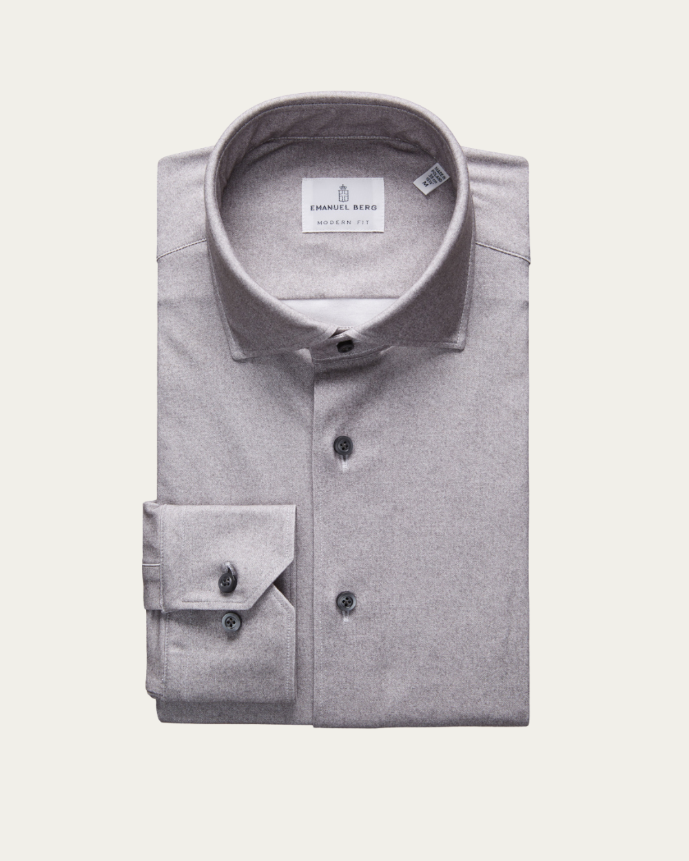 Emanuel Berg | Grey 4Flex Cotton Shirt