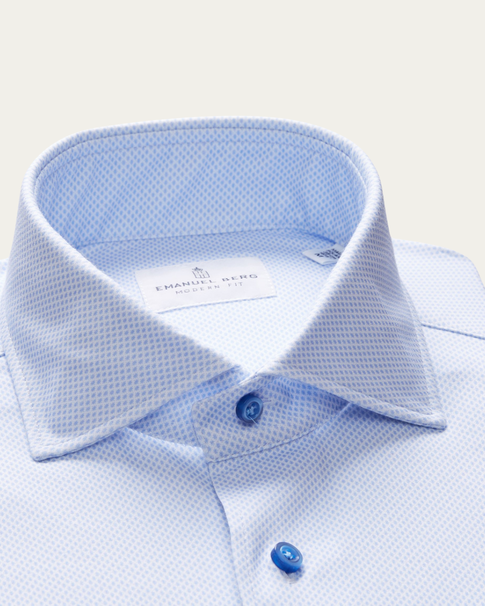 Emanuel Berg | Micro Print 4Flex Cotton Shirt