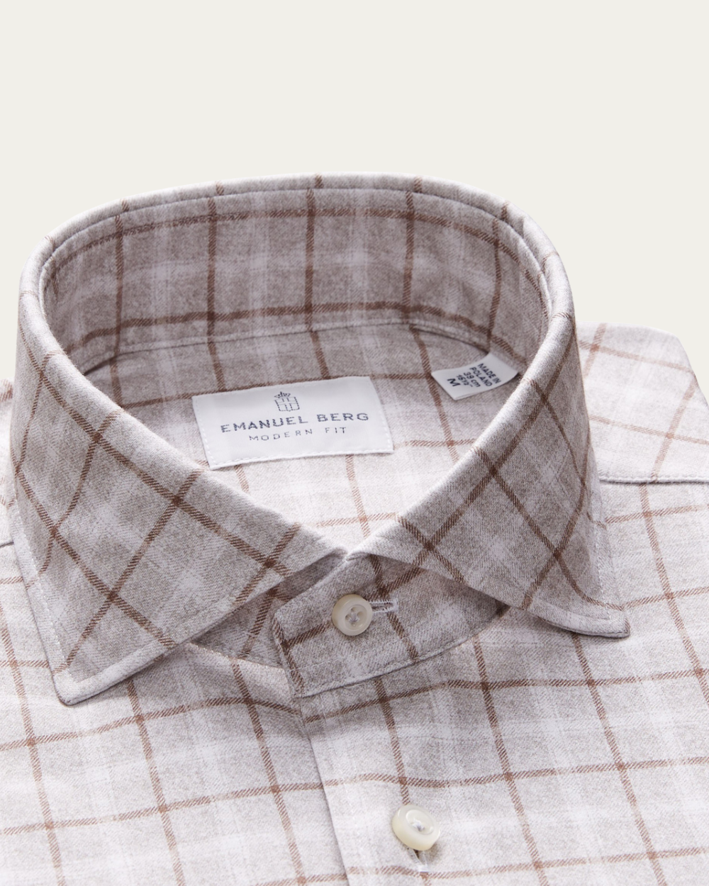 Emanuel Berg | Check 4Flex Cotton Shirt