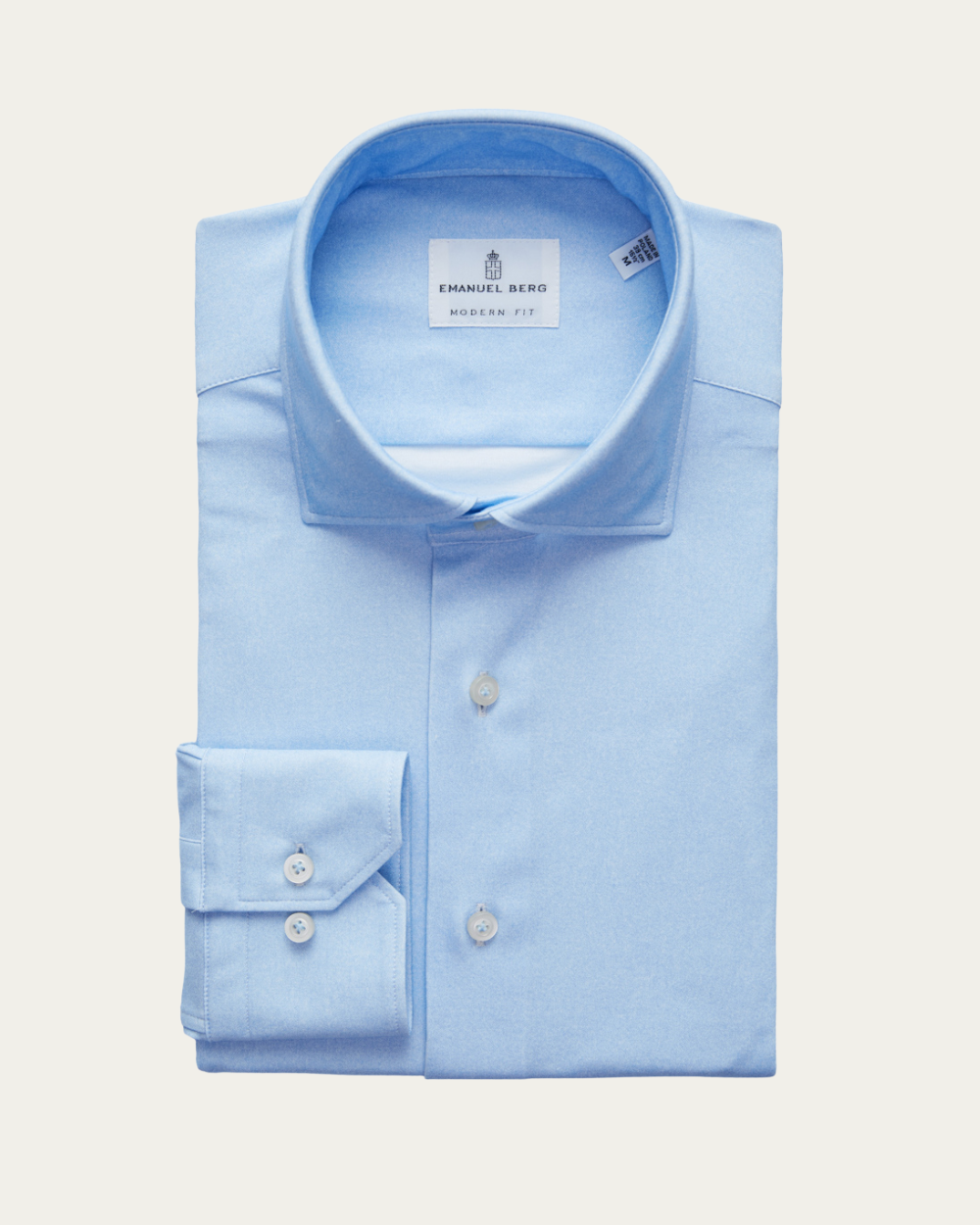 Emanuel Berg | Blue 4Flex Cotton Shirt