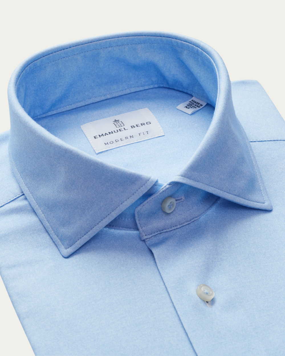 Emanuel Berg | Blue 4Flex Cotton Shirt