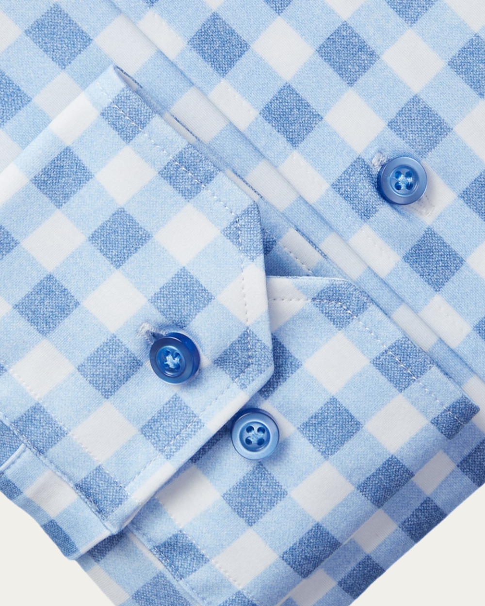 Koszula z bawełny 4Flex w niebieską kratę | Emanuel Berg