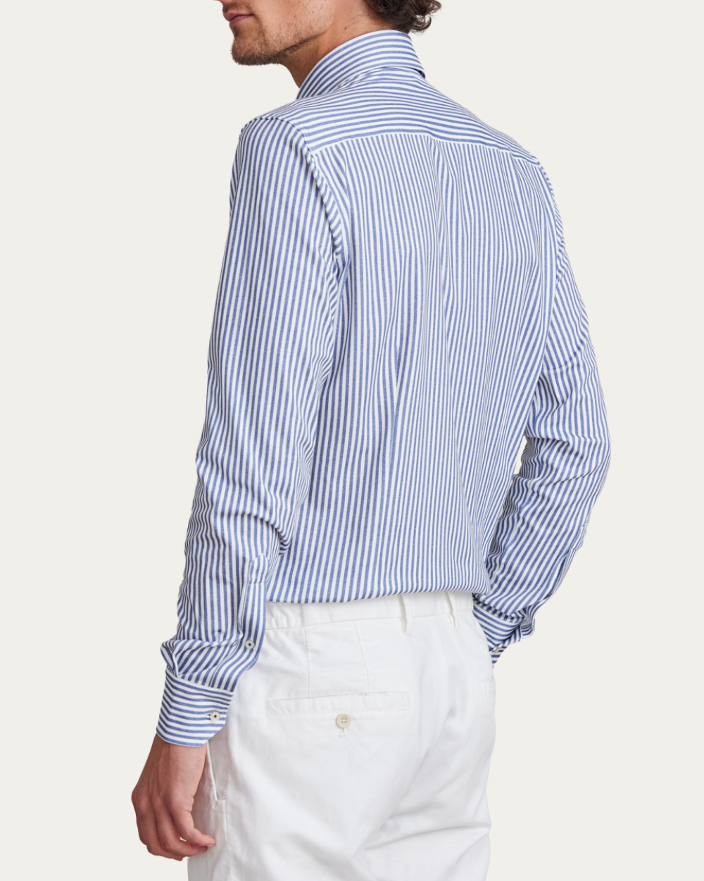 Emanuel Berg | Striped 4Flex Cotton Shirt
