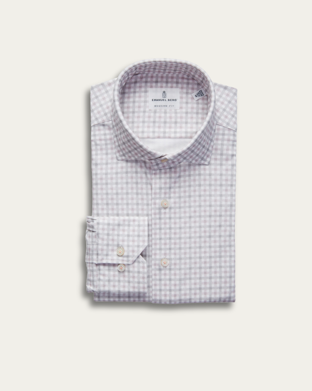 Checked 4Flex Cotton Shirt | Emanuel Berg