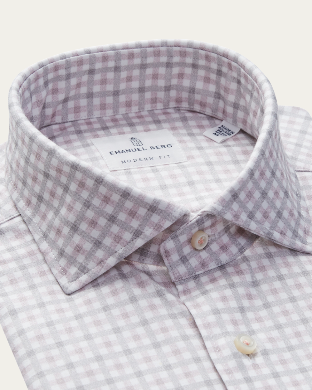 Emanuel Berg | Checked 4Flex Cotton Shirt