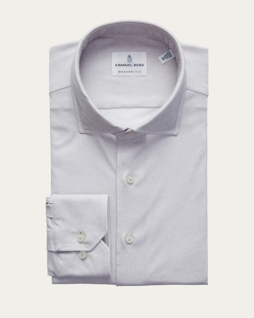 Szara koszula z bawełny 4Flex | Emanuel Berg