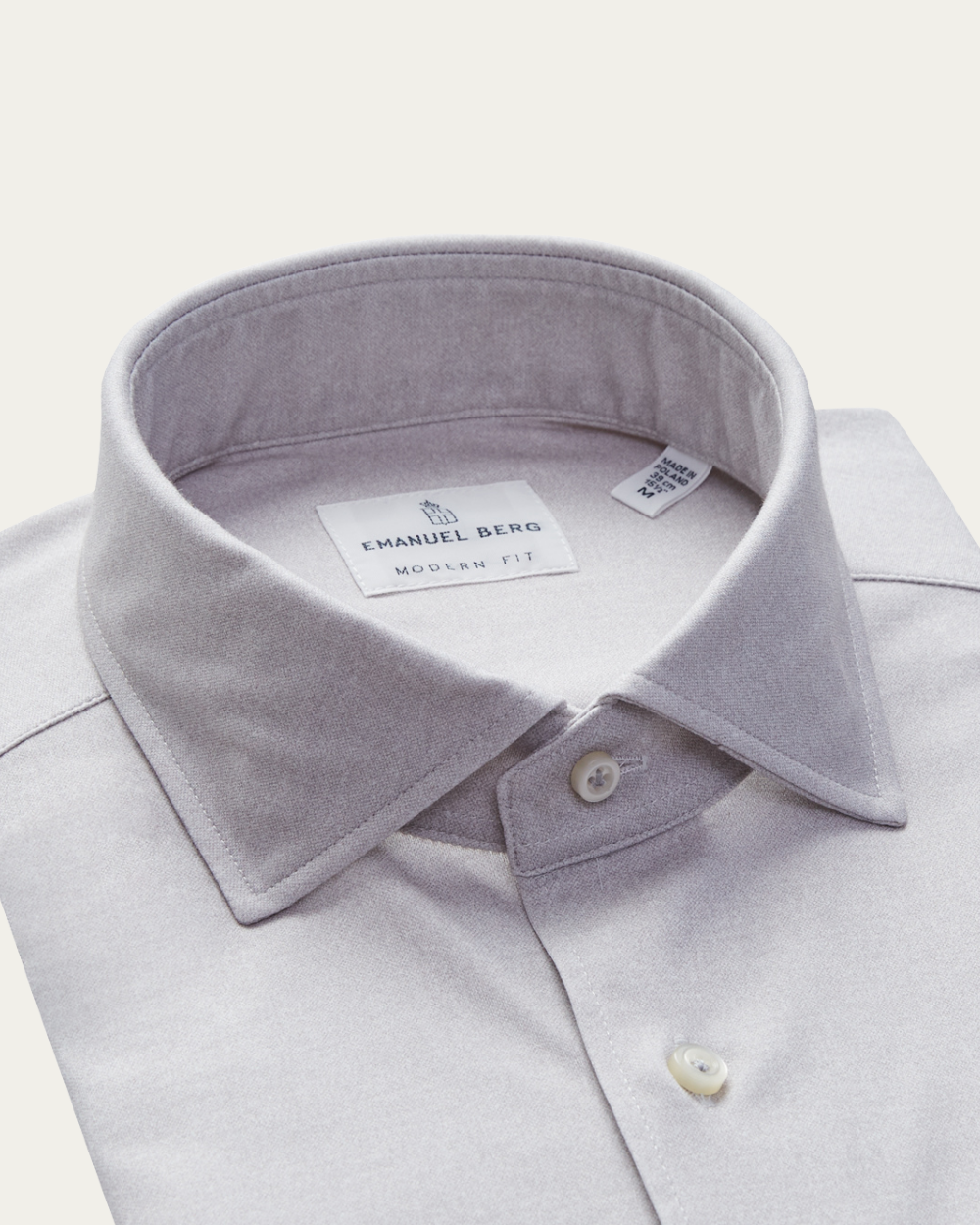 Emanuel Berg | Grey 4Flex Cotton Shirt