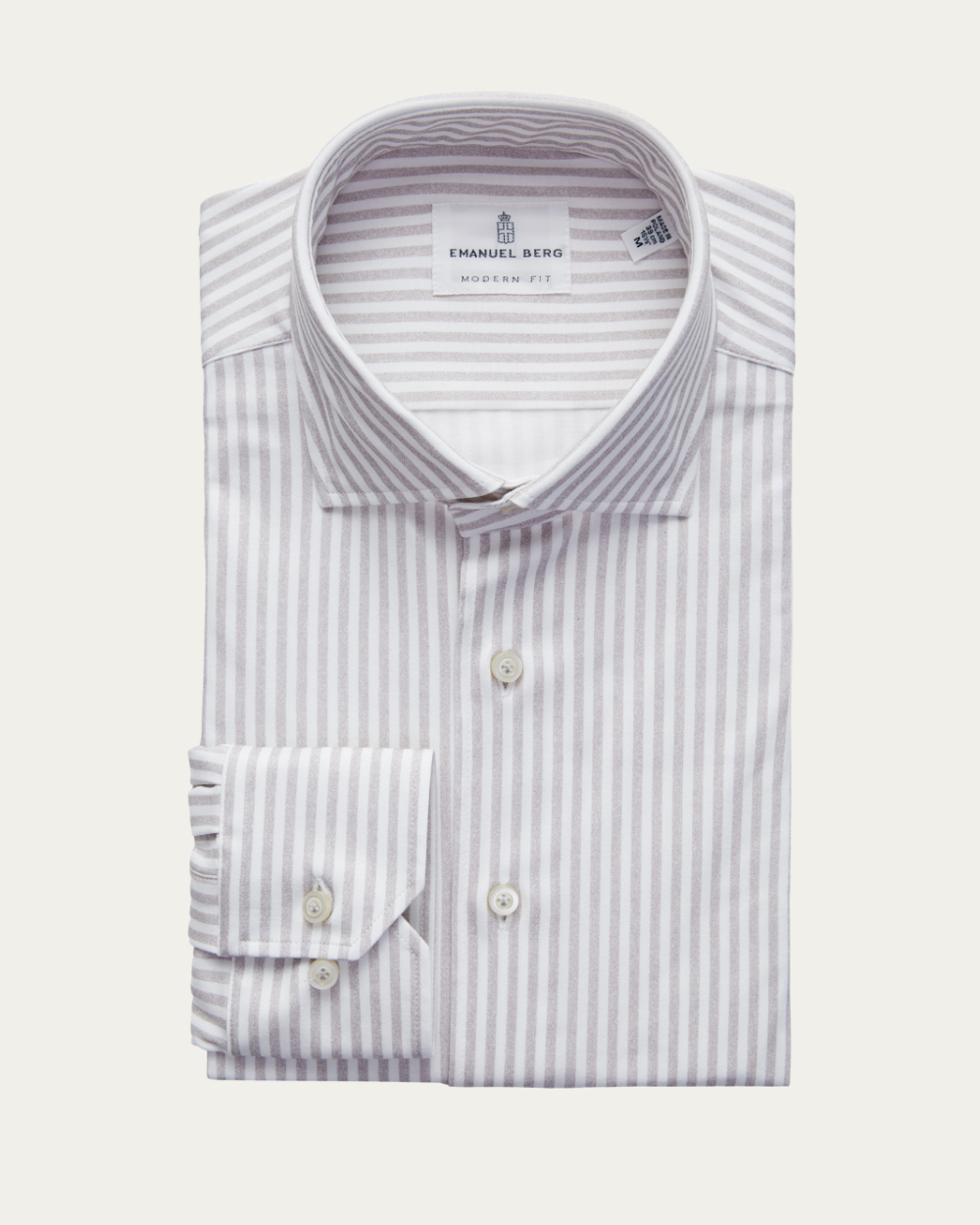 Emanuel Berg | Striped 4Flex Cotton Shirt