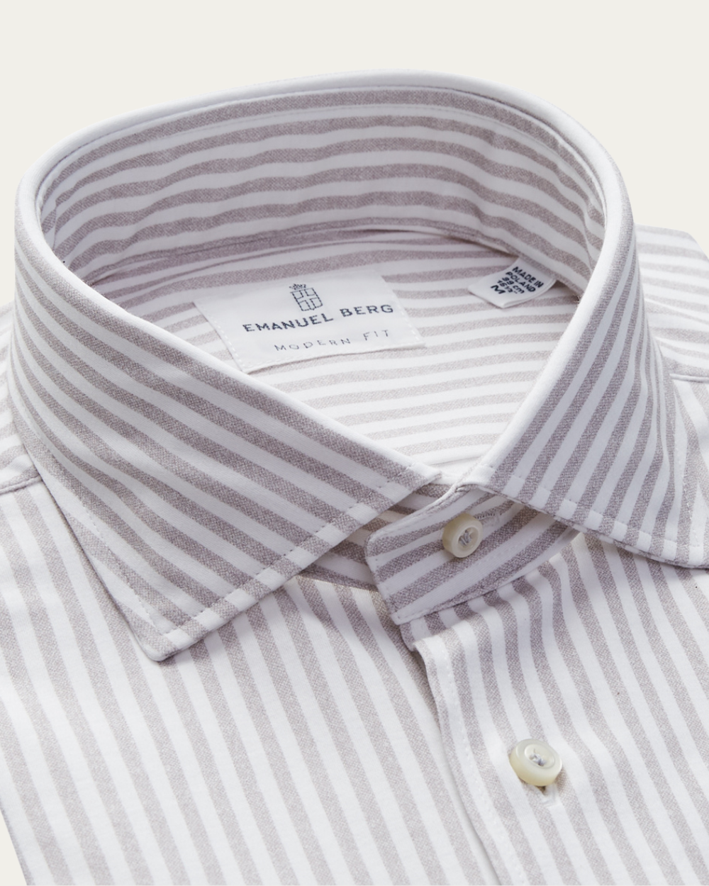 Emanuel Berg | Striped 4Flex Cotton Shirt