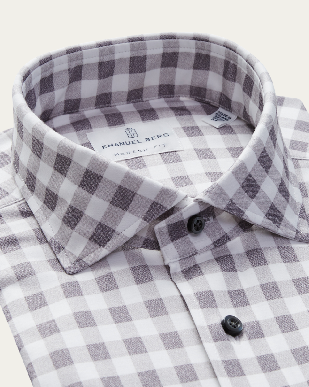 Emanuel Berg | Checked 4Flex Cotton Shirt