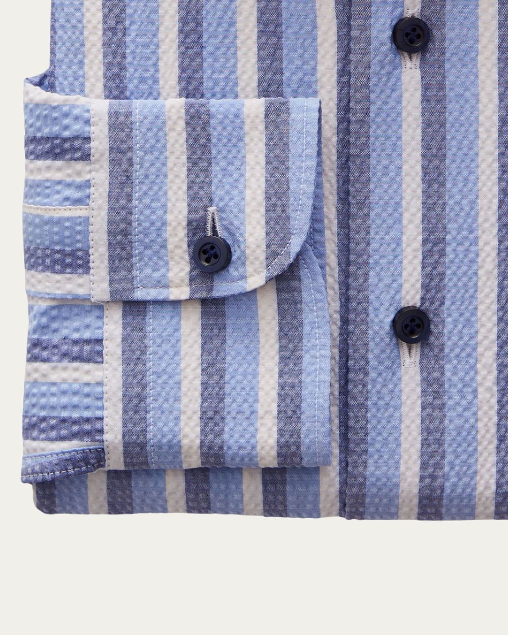 Koszula w paski z bawełny Seersucker | Emanuel Berg