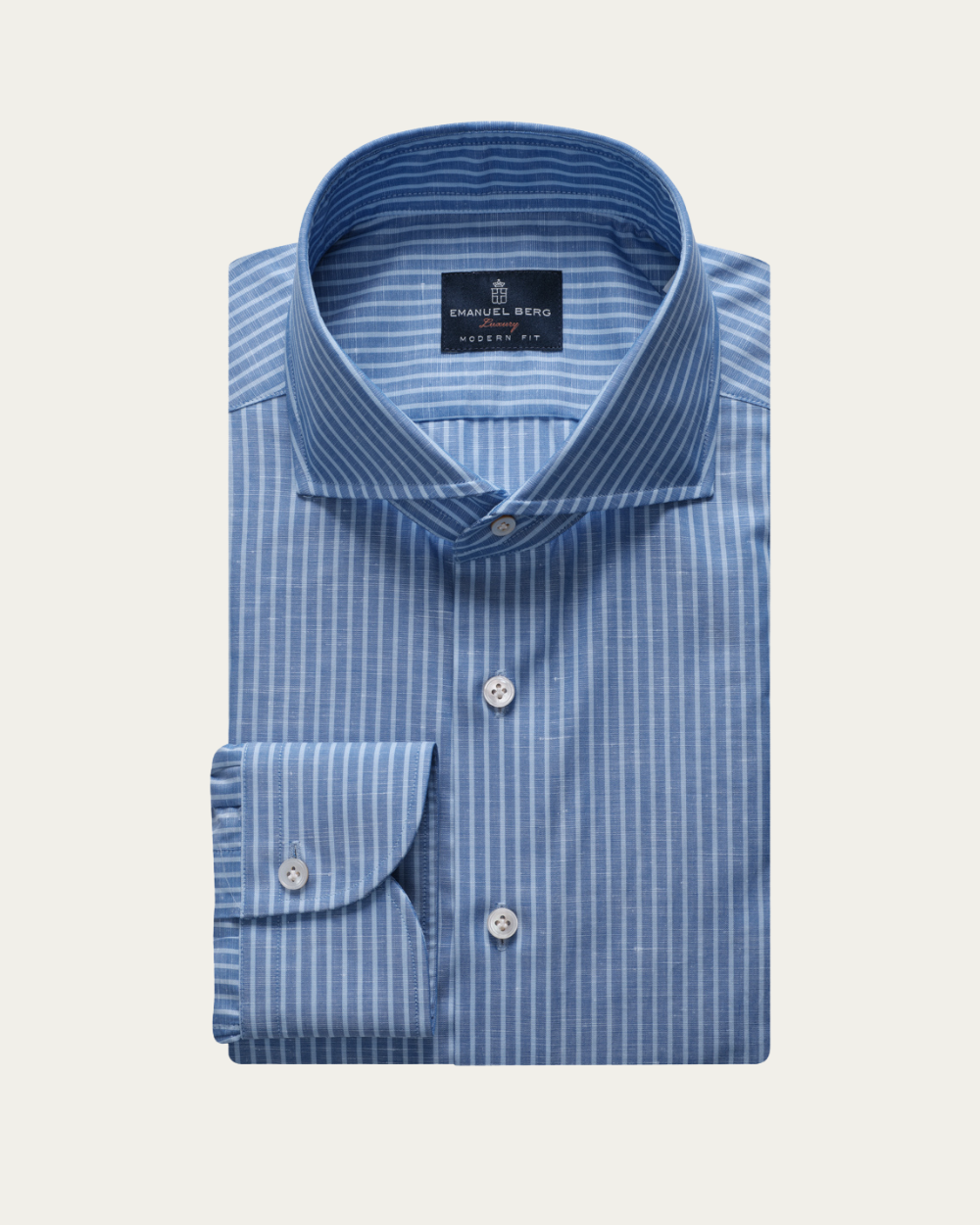 Koszula w paski z bawełny i lnu | Emanuel Berg