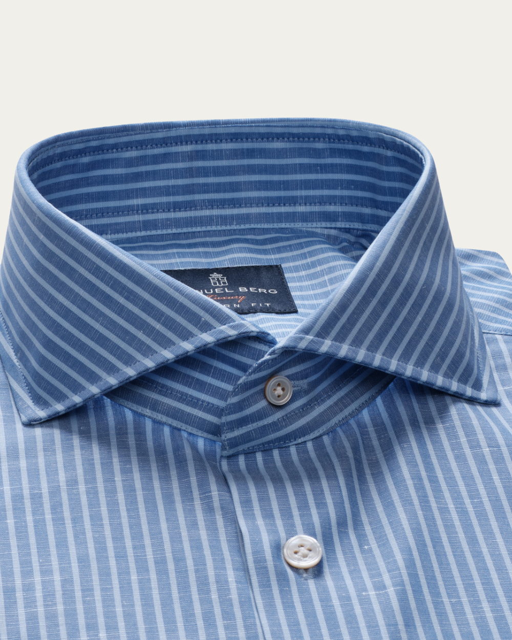 Emanuel Berg | Striped Cotton and Linen Shirt