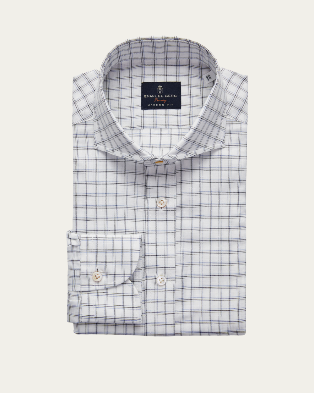 Plaid Linen and Cotton Shirt | Emanuel Berg