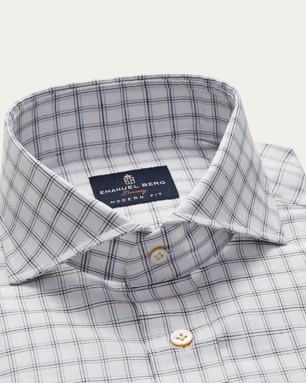 Plaid Linen and Cotton Shirt | Emanuel Berg